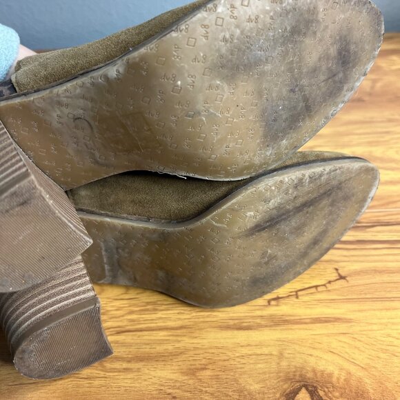 Dolce Vida DV8 Heel Ankle Boots Size 7 Booties Leopard Colorblock 3.5" Heel - Picture 8 of 9